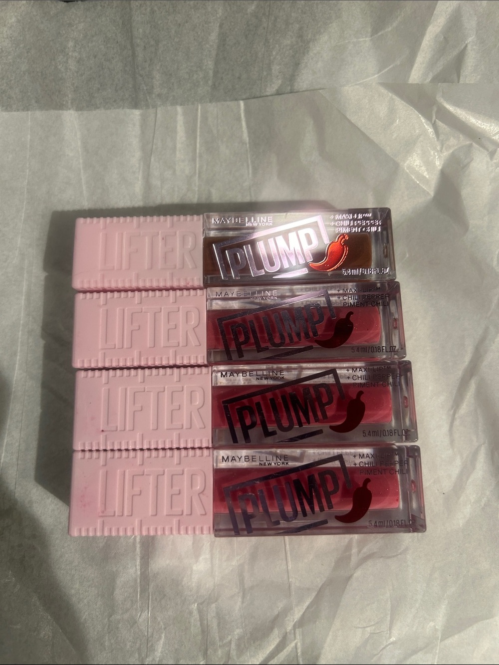 Maybelline Lifter Plump Lip Gloss Set - Pink & Red Tones